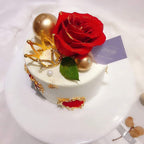 TUETOE Mini Infant Crown – Gold Crystal Rhinestone Cake Topper for Newborn Photo Props