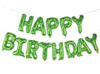 TUMEYET Cartoon Green Pixel Miner Birthday Balloons – 16 Inch Letters & Numbers Banner