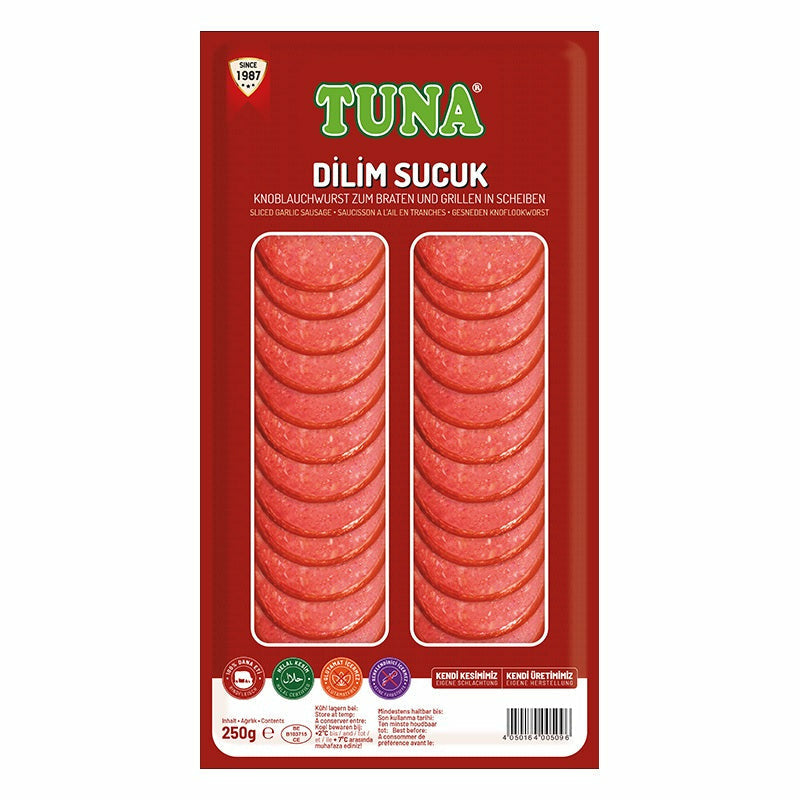 Tuna Dilim Sucuk Sliced Garlic Sausage Pack 250g