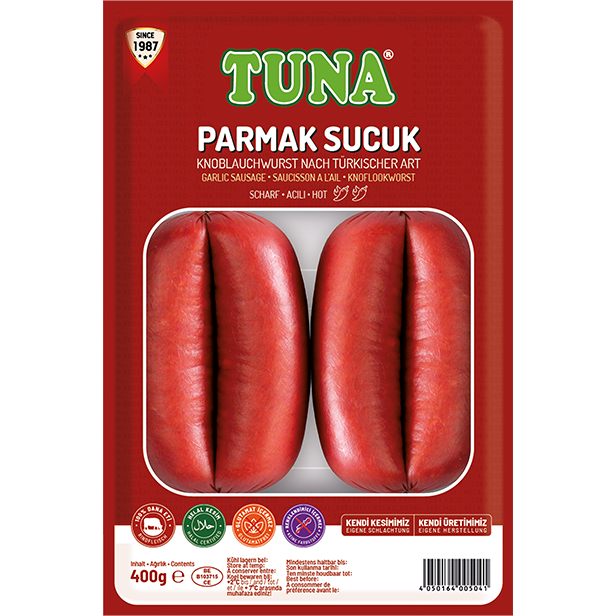 Tuna Parmak Sucuk Hot Turkish Garlic Sausage 400g
