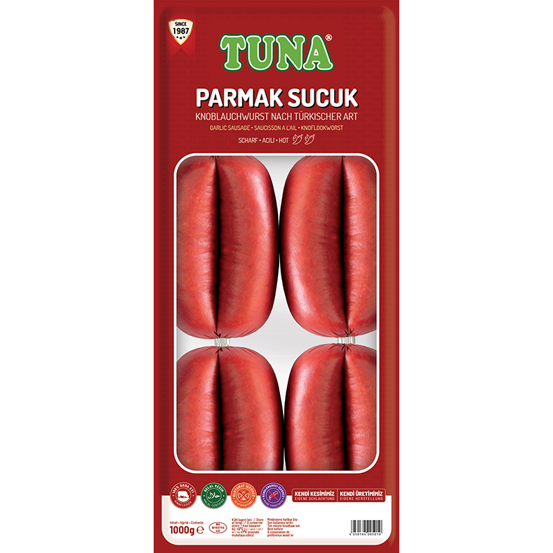 Tuna Parmak Sucuk Turkish Garlic Sausage Pack 1000g