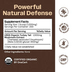 Turkey Tail Mushroom Powder Organic – Immune & Digestive Support (7.10 oz, 200 Servings)