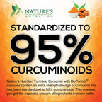 Turmeric Curcumin 1950mg – 95% Curcuminoids, Organic Turmeric & Ginger, BioPerine | 240 Capsules