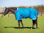 100g Detachable Neck Turnout Rug - Turquoise