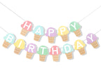 TUTOTU Ice Cream Happy Birthday Banner | Ice Cream Party Decor & Photo Props