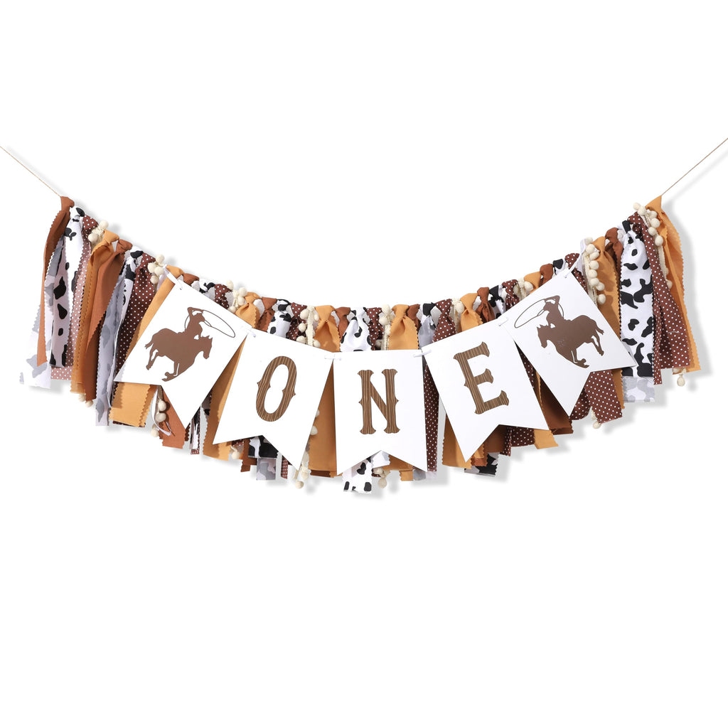 My First Rodeo High Chair Banner – Cowboy First Birthday Decorations by TUTOTU
