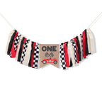 TUTOTU Race Car One High Chair Banner – 1st Birthday Party Decor, Racing Theme