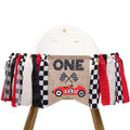 TUTOTU Race Car One High Chair Banner – 1st Birthday Party Decor, Racing Theme
