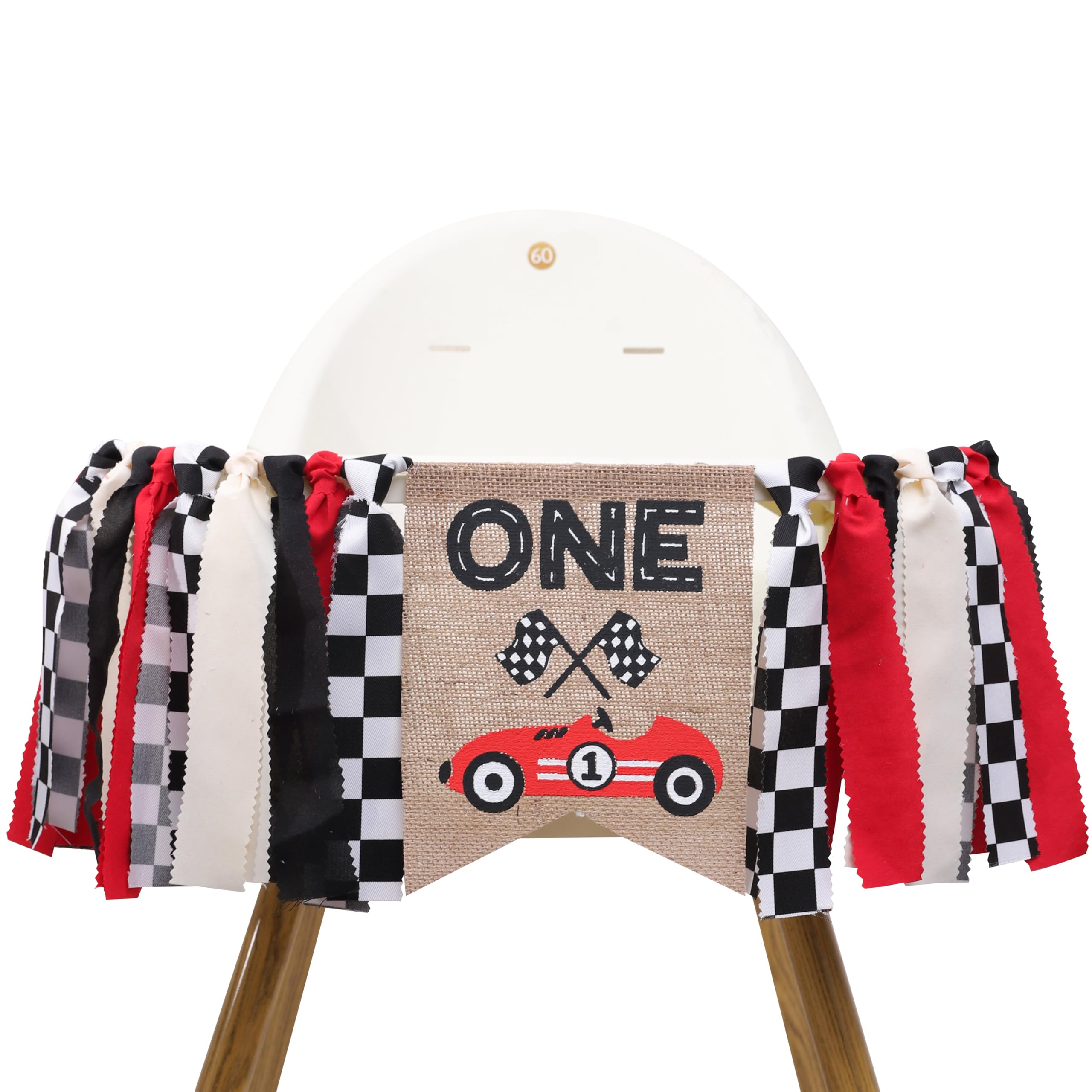 TUTOTU Race Car One High Chair Banner – 1st Birthday Party Decor, Racing Theme