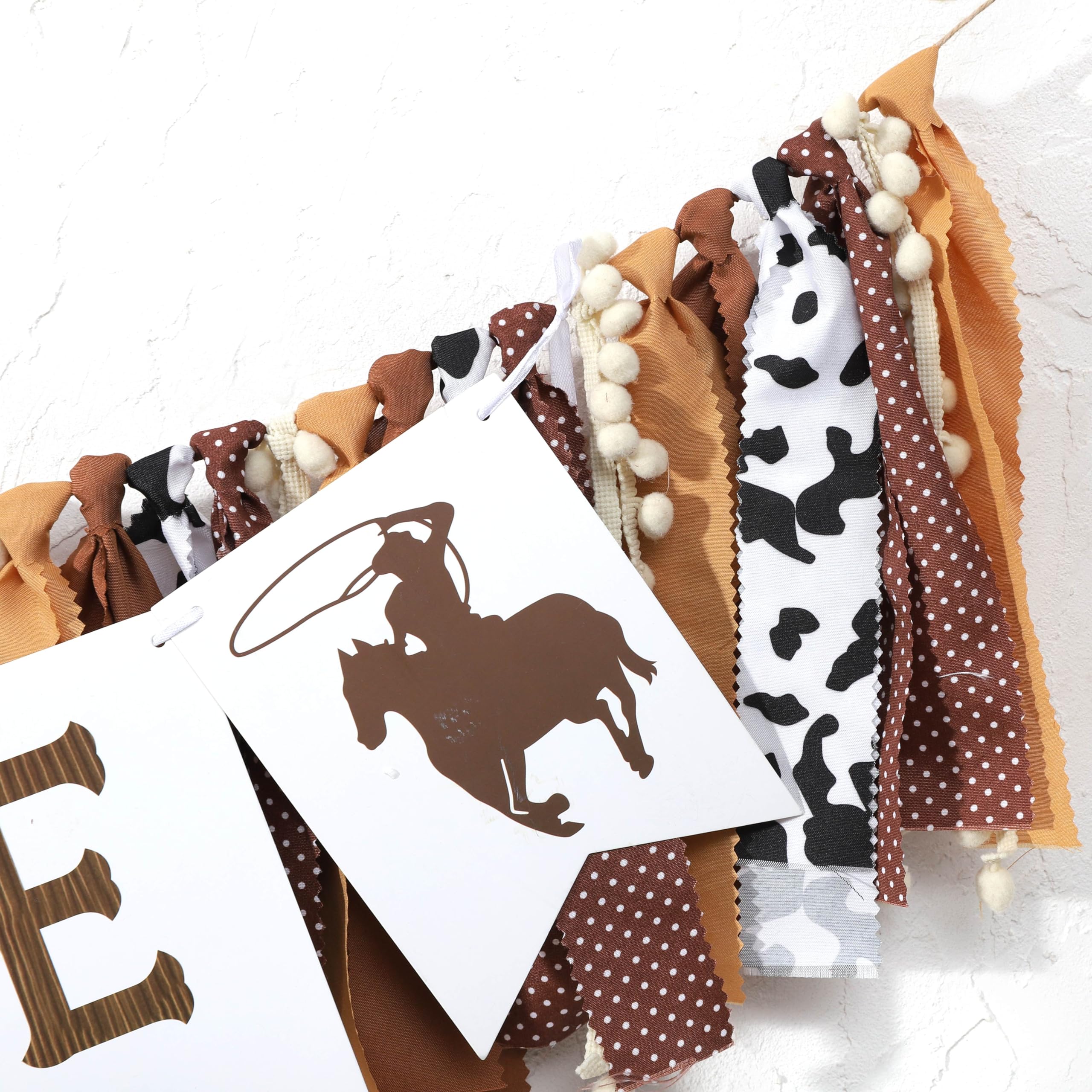 My First Rodeo High Chair Banner – Cowboy First Birthday Decorations by TUTOTU