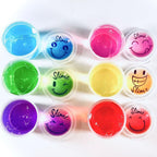 Tuupowana 120-Pack Clear Crystal Slime Kit – Smiling Slime Colors for Kids, Classroom & Party Supplies