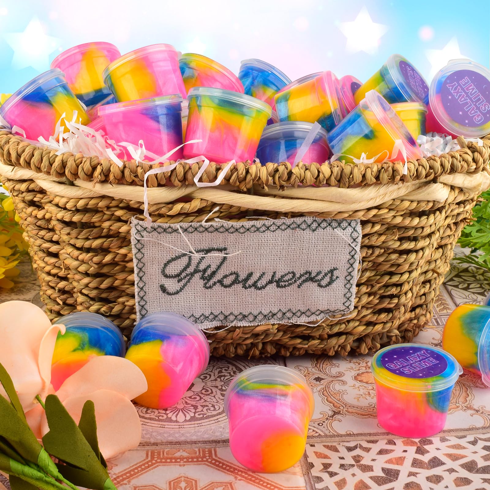 tuupowana 102 Pack Galaxy Slime Kit | Bulk Party Favors, DIY Fun & Stress-Relief Toy
