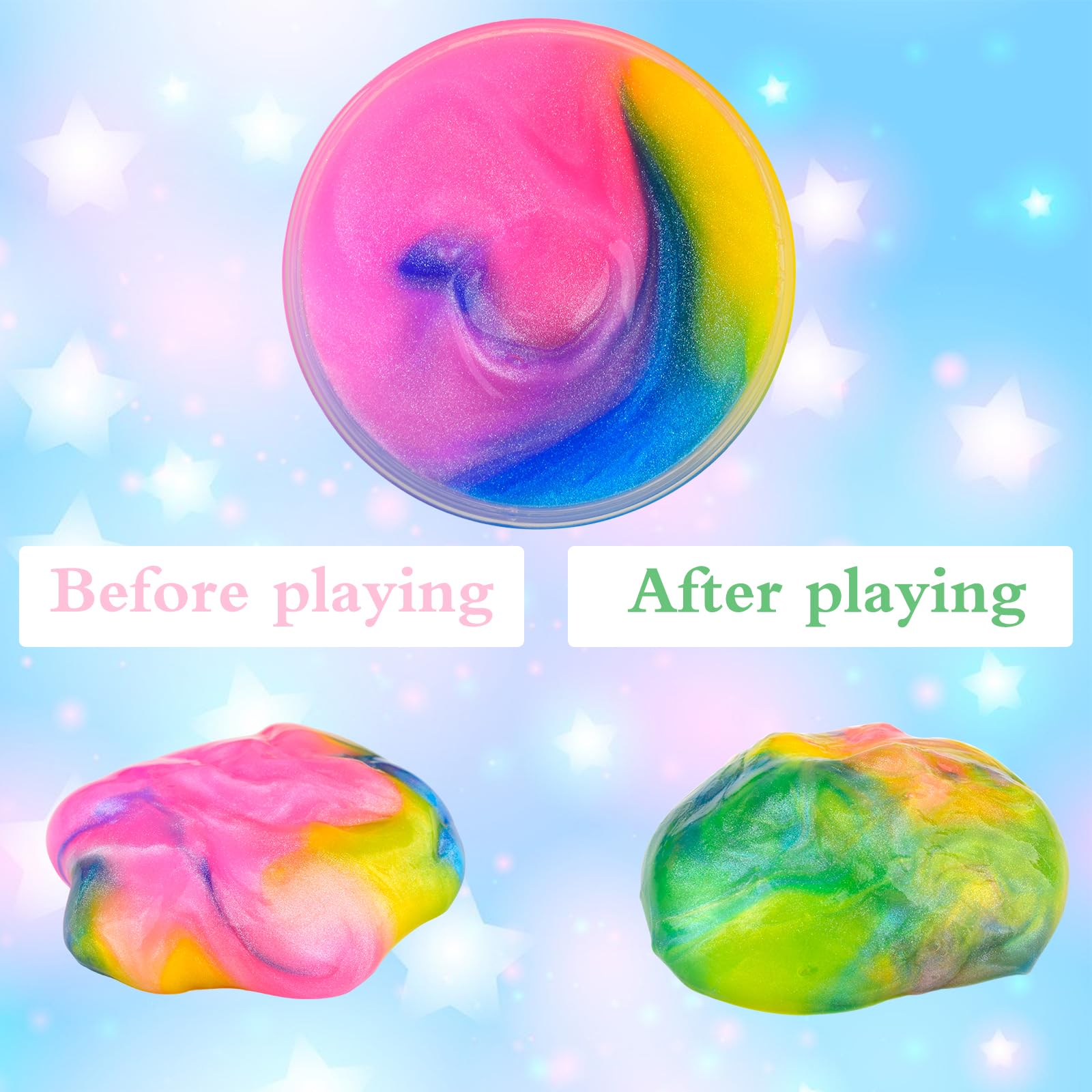 tuupowana 102 Pack Galaxy Slime Kit | Bulk Party Favors, DIY Fun & Stress-Relief Toy
