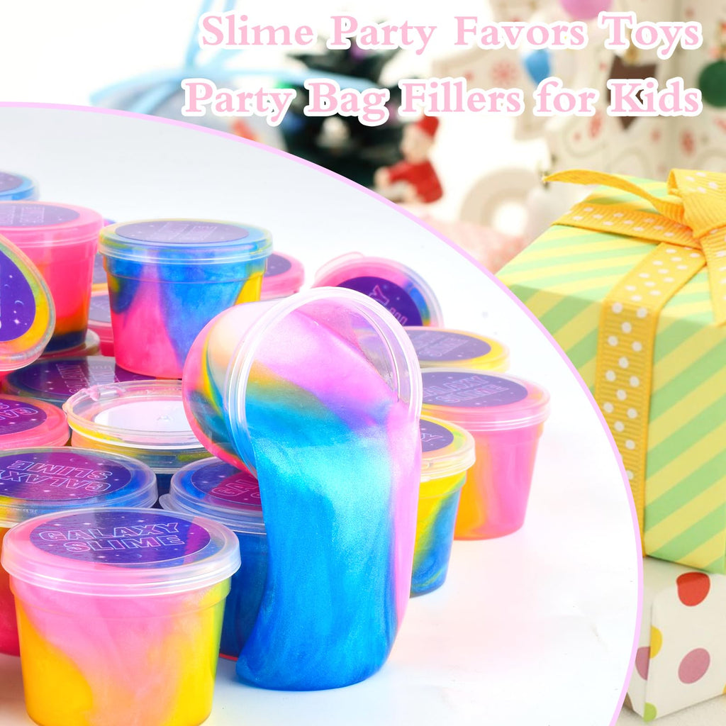 tuupowana 102 Pack Galaxy Slime Kit | Bulk Party Favors, DIY Fun & Stress-Relief Toy