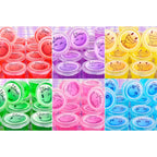 Tuupowana 120-Pack Clear Crystal Slime Kit – Smiling Slime Colors for Kids, Classroom & Party Supplies