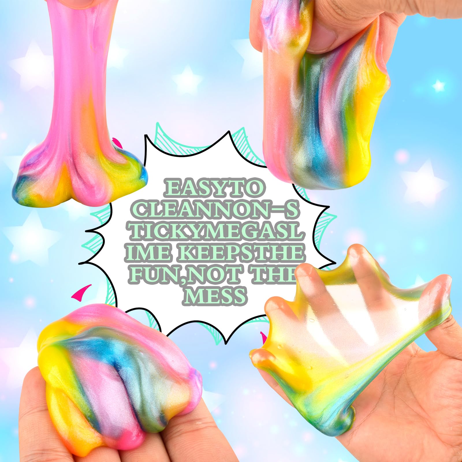 tuupowana 102 Pack Galaxy Slime Kit | Bulk Party Favors, DIY Fun & Stress-Relief Toy