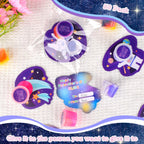 Tuupowana 30-Pack Valentines Day Gift Cards with Galaxy Slime – Kids Party Favors & Classroom Prizes