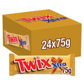 Twix Xtra Chocolate Biscuit Twin Bars, 75g (Box of 24)
