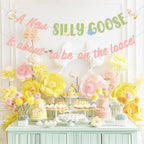 Two Wild Silly Goose Baby Shower Banner – Pink Floral Decor