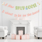 Two Wild Silly Goose Baby Shower Banner – Pink Floral Decor