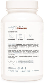 Type Zero Ceylon Cinnamon Capsules 1200mg | 120 Capsules - Natural Non-GMO Gluten Free Organic Cinnamon Bark Supplement (Pack of 2)