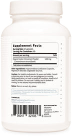 Type Zero Ceylon Cinnamon Capsules 1200mg | 120 Capsules - Natural Non-GMO Gluten Free Organic Cinnamon Bark Supplement (Pack of 2)