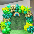 UAEYW St. Patrick's Day Decorations – 128-Piece Green Balloon Arch Garland Kit with Shamrock & Rainbow Foil Balloons