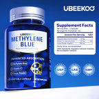 UBEEKOO 30mg Methylene Blue Capsules – Vitamin C & Organic Cacao, 60 Vegan