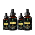 Uhealthfri Hemp Oil - Pure Organic Hemp Seed Oil Drops (Non-GMO, Vegan) Omega 3, 6, 9 - 4 Pack
