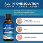 Uikeaft Wart Corn Callus Remover for Feet | Extra Strength Salicylic Acid Liquid 0.5oz (Unscented)