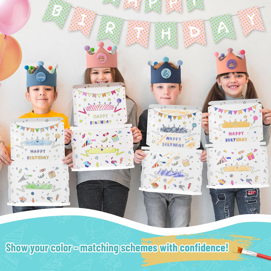 Ulibanner Reusable Birthday Crown with Adjustable Numbers – Ginger & Yellow for Kids