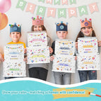 Ulibanner Reusable Birthday Crown with Adjustable Numbers – Ginger & Yellow for Kids