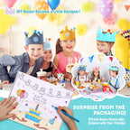 Ulibanner Reusable Birthday Crown with Adjustable Numbers – Ginger & Yellow for Kids
