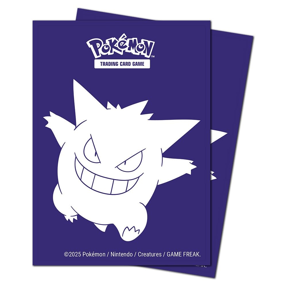 Ultra PRO Elite Series Gengar 105ct APEX Deck Protector Sleeves for Pokemon TCG – Shuffle-Friendly, Gloss Front