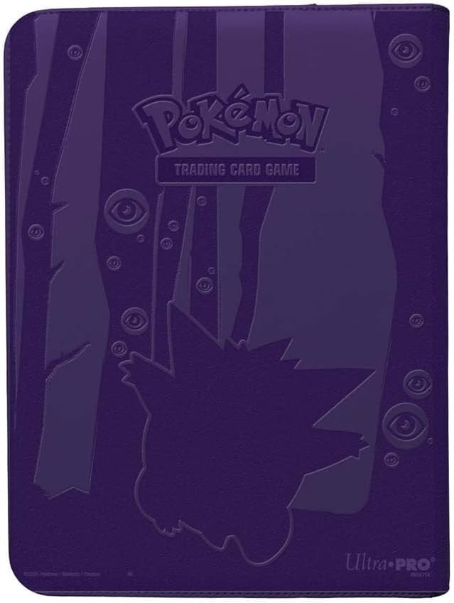 Ultra Pro Zippered PRO Binder 9-Pocket Pokemon Elite Series Gengar – 360 Card Capacity