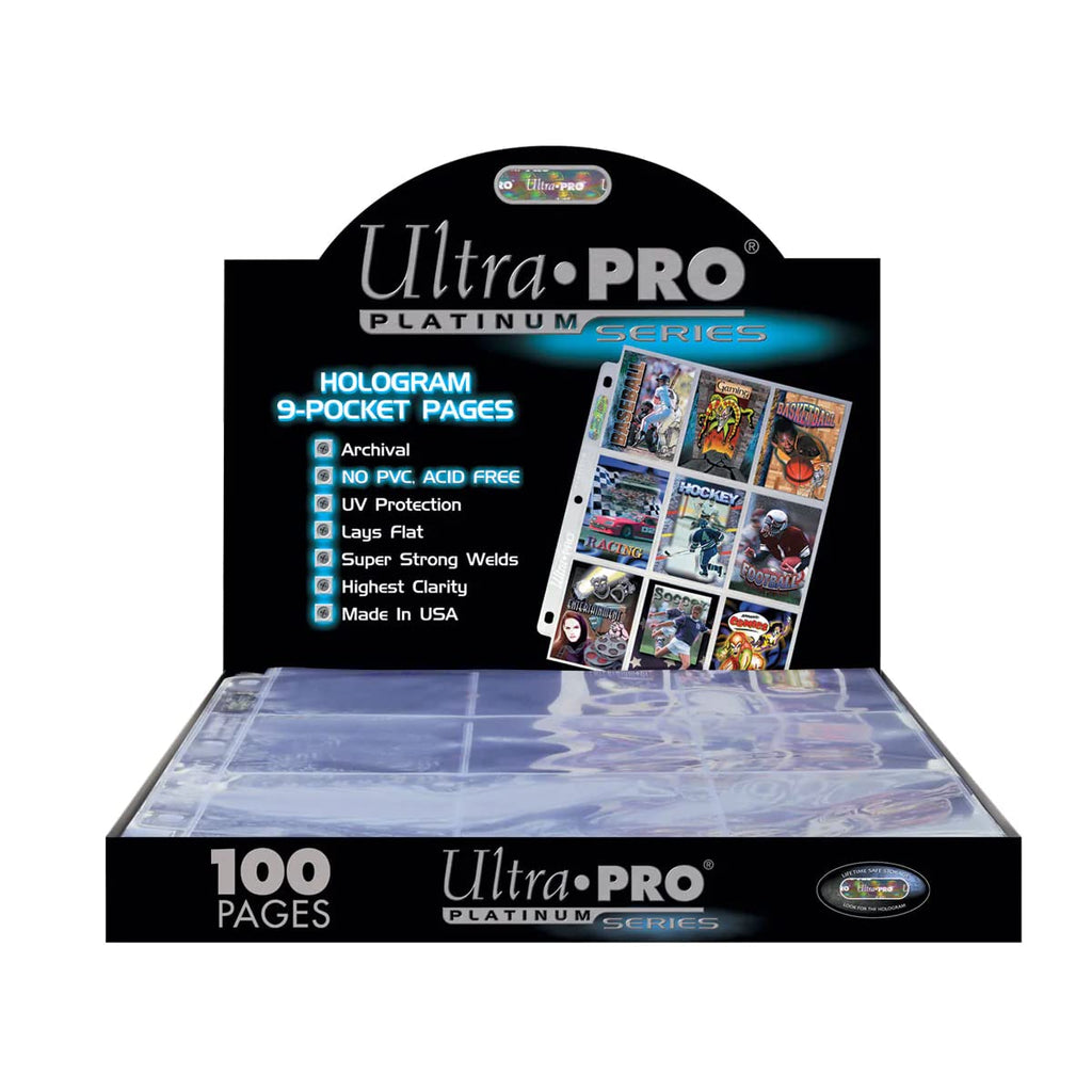 Ultra Pro 9-Pocket Pages Platinum Series – 100 Card Sleeves for Trading Cards, Baseball & Pokemon