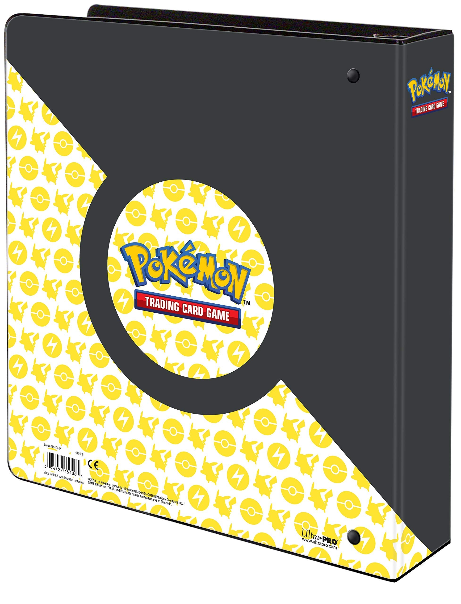 Ultra Pro Pokemon Pikachu 3-Ring Album, 2-Inch D-Ring, 9-Pocket Pages - Durable