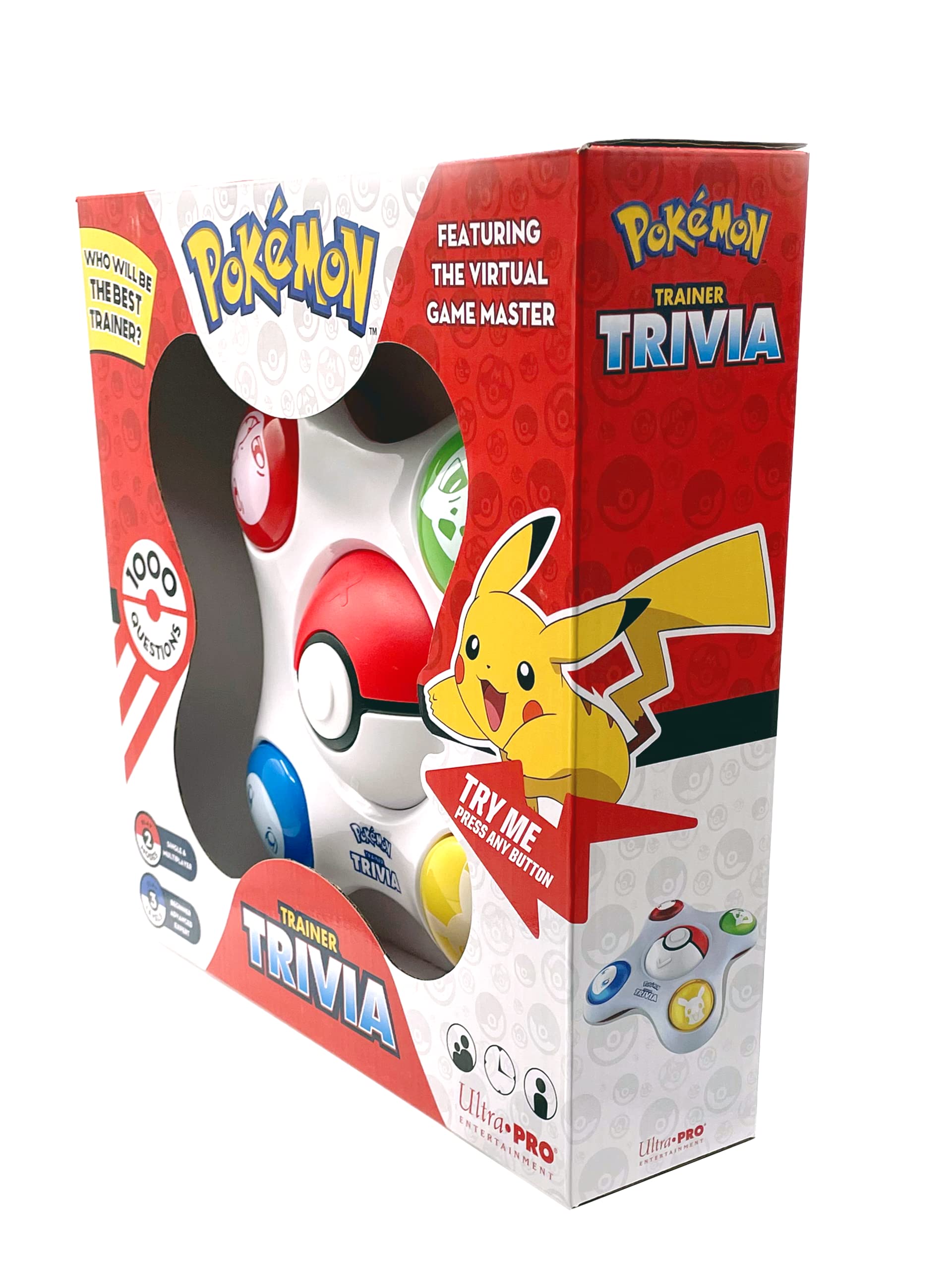 Ultra Pro Pokemon Trainer Trivia Toy – Virtual Game Master, 1000 Questions, Single & Multiplayer
