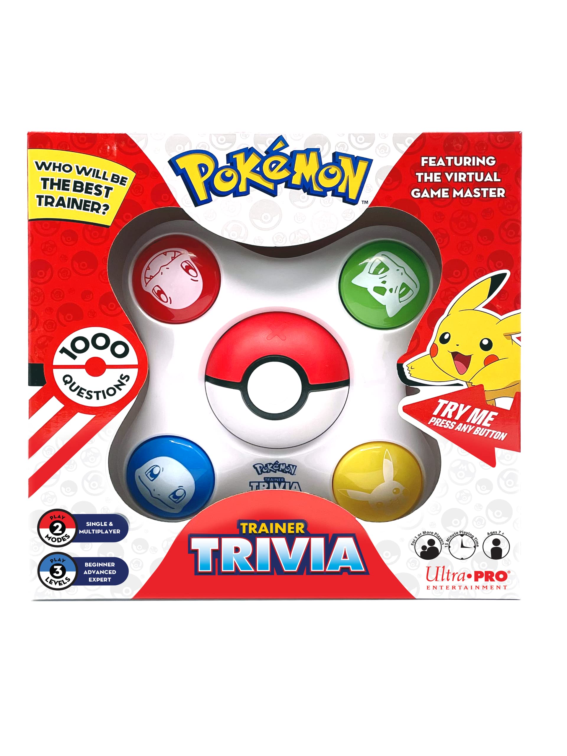 Ultra Pro Pokemon Trainer Trivia Toy – Virtual Game Master, 1000 Questions, Single & Multiplayer