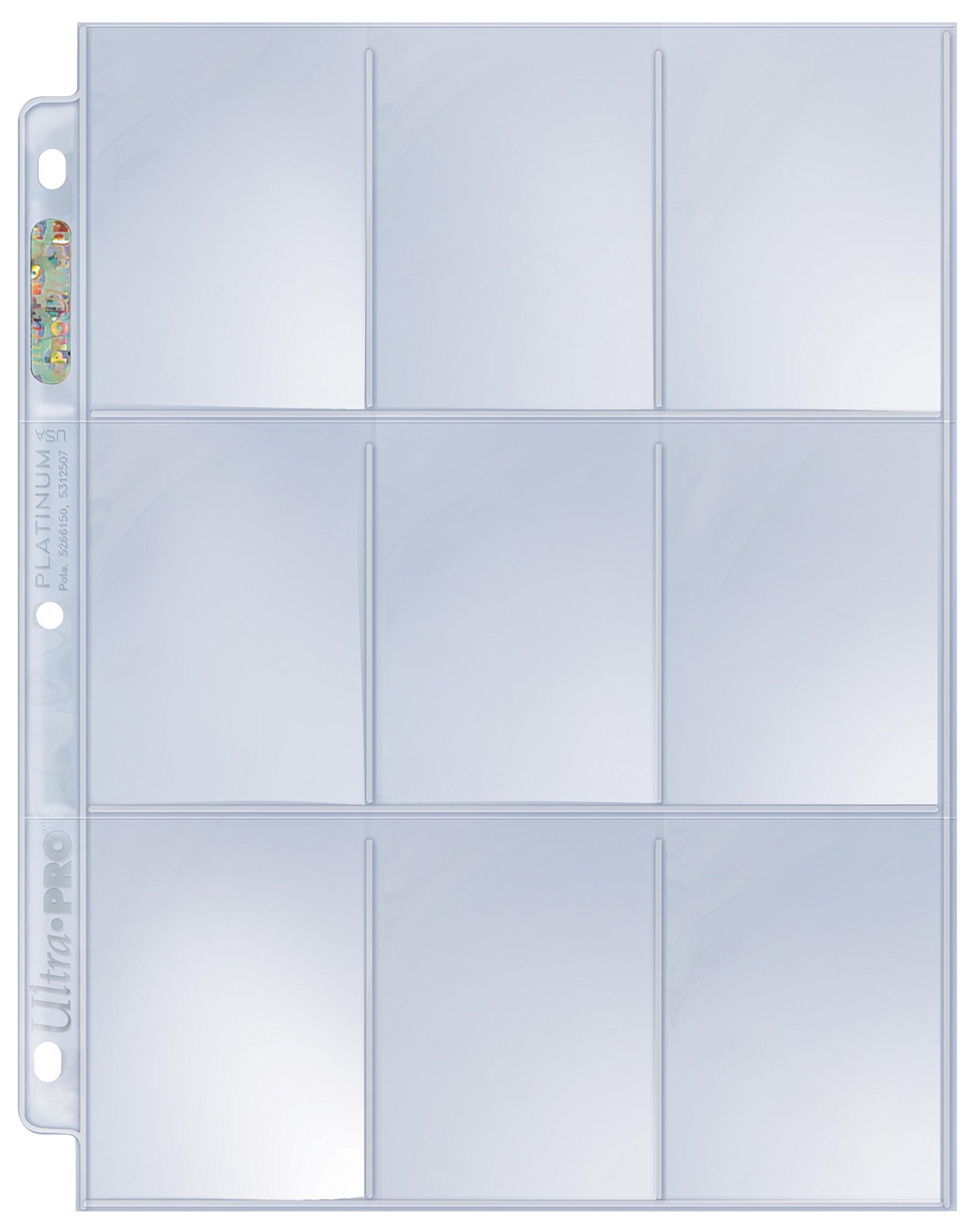 Ultra Pro 9-Pocket Pages Platinum Series – 100 Card Sleeves for Trading Cards, Baseball & Pokemon