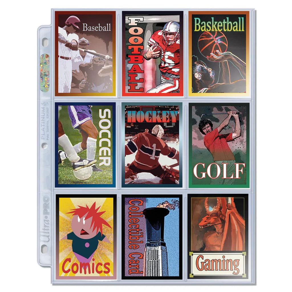 Ultra Pro 9-Pocket Pages Platinum Series – 100 Card Sleeves for Trading Cards, Baseball & Pokemon