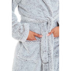 Daisy Dreamer Women's Fleece Hooded Robe Snuggle Touch Velvet-Soft Loungewear UK Sizes