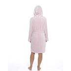 Daisy Dreamer Womens Hooded Fleece Bathrobe Zip Closure Ultra Soft Cosy Loungewear