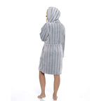 Daisy Dreamer Womens Hooded Fleece Bathrobe Zip Closure Ultra Soft Cosy Loungewear