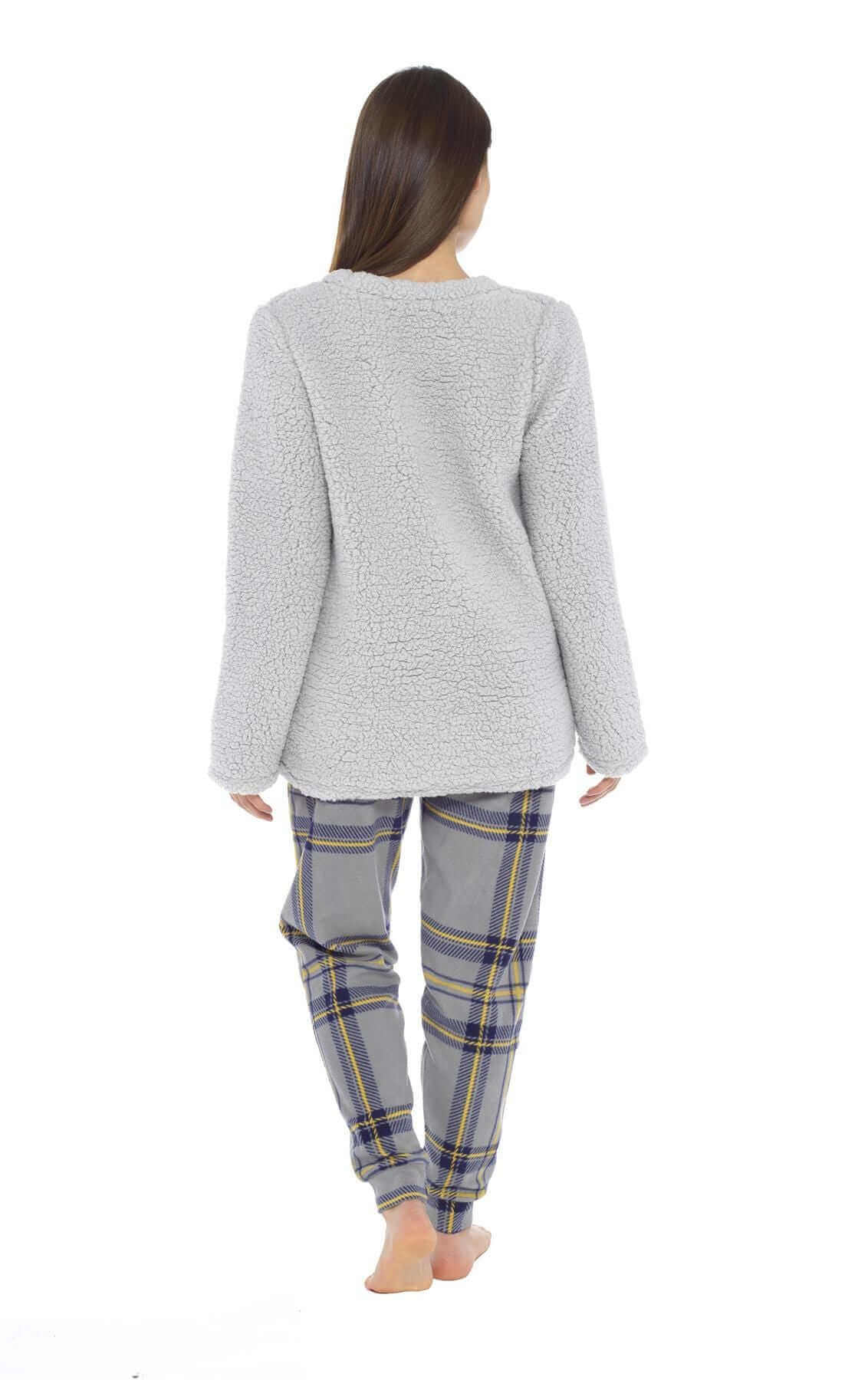 Daisy Dreamer Womens Teddy Fleece Pyjama Set Penguin Design Ultra Soft Cosy Sleepwear