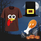 UMEELR Pilgrim 12ft Skeleton Shirt & Hat Set with Inflatable Turkey Leg