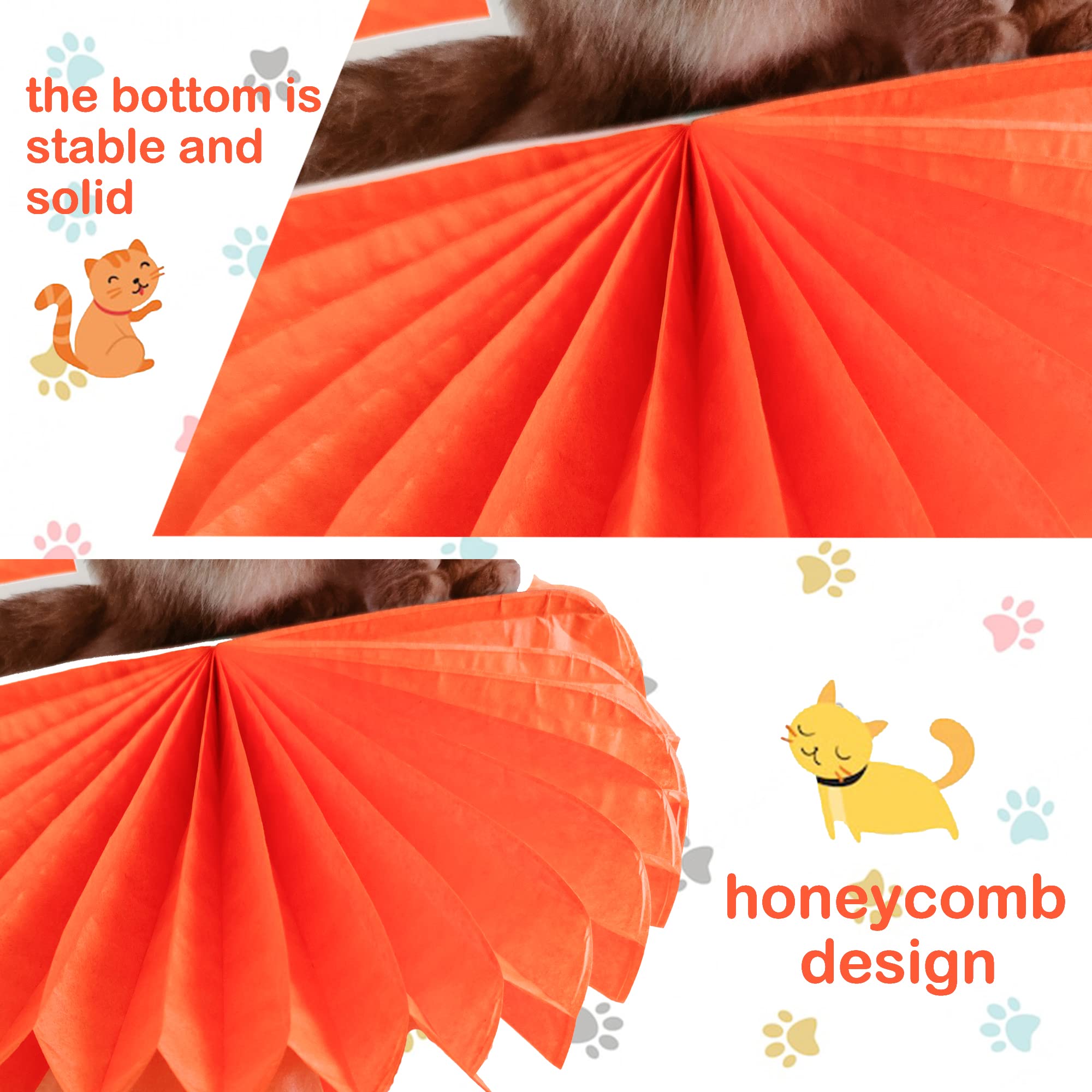 Umoni 10Pcs Cat Honeycomb Centerpieces | Kitten Party Decorations & Cat Theme Party Supplies