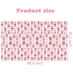 umoni Coquette Cowgirl Tablecloth 2PCS – Pink Boots Western Party Decor