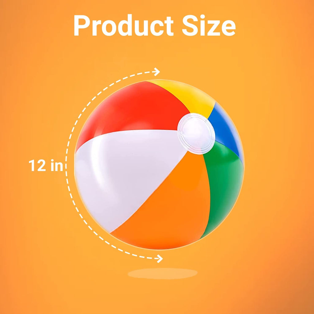 UMUACCAN Beach Ball 12 Pack - 12'' Inflatable Beach Balls for Kids | Pool & Beach Toys, Hawaiian Theme Party Favors