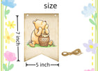 Unbala Classic Winnie Oh Baby Banner – Pooh Baby Shower & First Birthday Decor (5x7 inches)